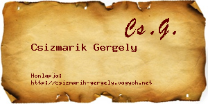 Csizmarik Gergely névjegykártya